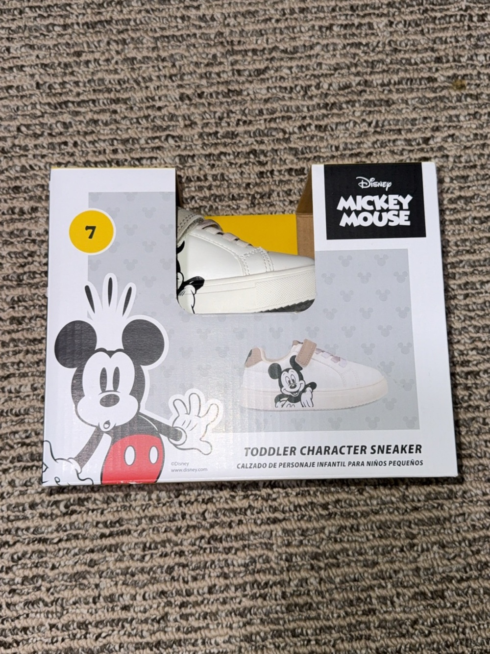 Disney Mickey Mouse Toddler Sneakers Size 7 NWT New in Box